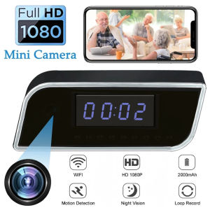 Mini Wireless WiFi Camera Ultra HD Digital Clock Cameras With Night Vision Motion Detection Remote Viewing Recorders for Home