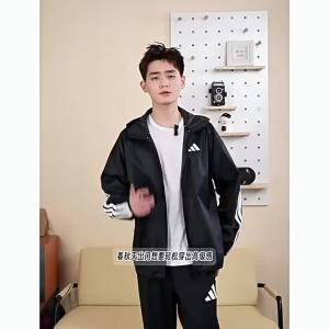 adidas | Bộ Đồ Thể Thao Mới Thu Đen Nam