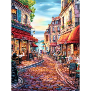 Jigsaw Puzzle 500/1000/1200/2000PCS Seaside House Street Scene Brain Teaser Calming Activity Decor Gift