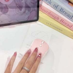 Mofii | MOFii M5AG Pink Rounded Ergonomic Wireless Mouse 2.4G Plug and Play 3 DPI Portable Optical Mouse for Office Work