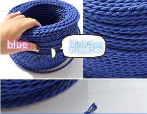 Fabric Cable Cord for Vintage Pendant Light 110/220V Decoration Lamp Cables Gold Knitted Cloth Twisted Electrical Wire