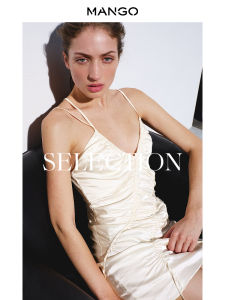 Mango | Summer New Adjustable Pleats Satin Dress