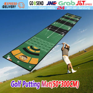 Golf Practice Putting Mat Golf Putting Trainer Anti-Slip No Odor Indoor 50*300cm