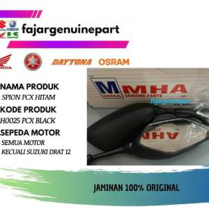 SPION PCX HITAM UNIVERSAL UNTUK SEMUA MOTOR HONDA YAMAHA KECUALI SUZUKI DRAT 12
