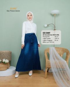 ROK PLISKET JEANS DEWASA TERBARU