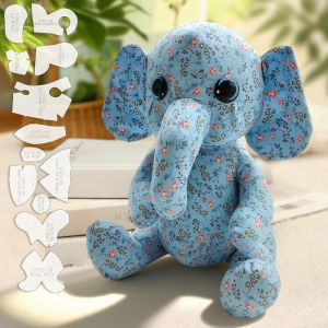 YOMDID 12pcs Doll Making PET Templat DIY Elephant Making Sewing Template Handmade Holiday Gifts with English Instructions