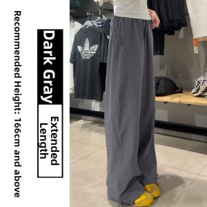 YIFANSHI | Dark Blue Quick Dry Work Cargo Pants Loose Straight Wide Leg Sportswear
