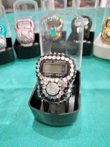 Tasbih Digital Swarovski Ekslusif Manik manik Rapat + Bonus Baterai dan Box mika