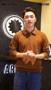 Áo Halfzip Nam Họa Tiết Đan Lát Aristino Cổ Bẻ Form Vừa Vặn Dễ Phối Đồ Regular Fit - AHZ003BS0