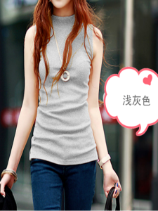 Áo Vest Không Tay Cổ Cao Màu Trắng Cho Nữ Mùa Xuân Thu Modal Dáng Ôm Vừa Vặn Thời Trang Công Sở Thường Ngày