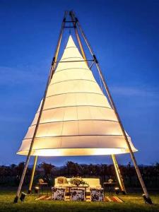MUJOD | Waterproof Elevated Conical Tent for Outdoor Cafe