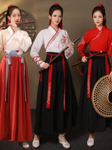 Classical Chinese Costume Womens Martial Arts Style Dance Performance Student Traditional Outfit Xue Long Yin Ancient Dress