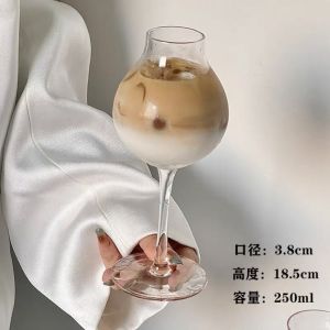 แก้วชิ้นเล็กสำหรับชิมไวน์รสหวาน แก้วชิมเครื่องดื่มแอลกอฮอล์แบบมีขาสูง แก้วใสสำหรับใส่เครื่องดื่มแอลกอฮอล์ แก้วไวน์ชิมชื่อดัง BAR GTP H0611