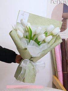 (5PCS) PREMIUM STONE PAPER Fluffy Hand Wrapping Paper Kertas Pembalut Bunga Shi Wen Rock Crumpled Xue Nai Berkedut 石纹纸