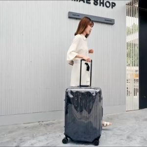 Túi bọc vali nhựa trong 18-20-22-24-26-28-30 inch trơn và có viền đen chống nước {GIAO HỎA TỐC}