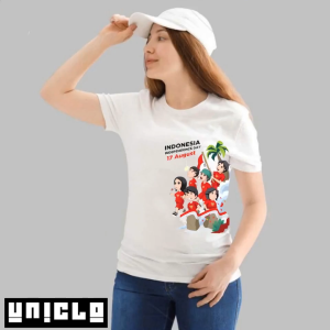 KAOS 17 AGUSTUS PRIA/WANITA COTTON COMBED 24s LENGAN PENDEK/PRINTED INDONESIA INDEPENDENCE DAY 17 AUGUST