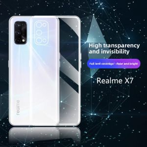iBrave Ultra-Thin Soft Silicone Case for Realme X7 pro Supreme Version Transparent Protective Cover with Airbag Full Protection