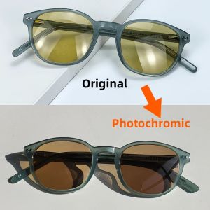 Shinu | SHINU Blue Light Computer Glasses Night Vision for Driving Photochromic Polarized Sunglasses Acetate Frame Woman Size 127mm