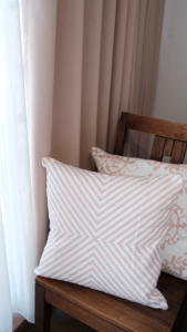 Ins.Fabric Roselle embroidery cushion cover 50cmx50cm (20x20") nordic style Sarung Kusyen Elegan sofa katil zip tersembunyi
