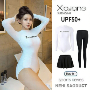 XIAZHIQING | Bộ Đồ Bơi Tay Dài Chống Nắng Giảm Cân 50+