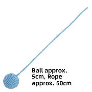 Macaron Sound Bell Ball Cat Toy Hanging Cotton Rope Teaser Toy Catnip Filled Plush Ball for Cat Entertainment And Exercise