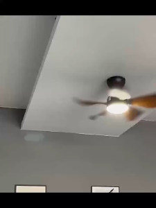 【COD】Lampu kipas angin gantung plafon remote 2in1 3 warna 6 kecepatan 24/26 inci meja makan kamar tidur balkon led lampu kipas angin