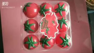 Tomato Squishy Stress Ball Soft Fidget Sensory Toy for ADHD Autism Slow Rebound Squeeze Toy for Adults Kids Christmas Gift