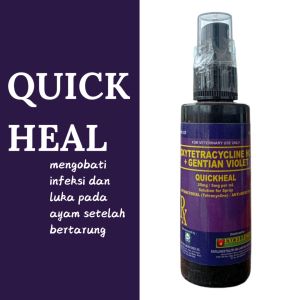 QUICK HEAL (SEMPROT) 50 ML - obat semprot untuk mengobati infeksi dan luka pada ayam setelah bertarung