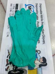 Nitrile apple green color gloves Disposable 100pcs/carton