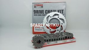 Gear Set 1PA / Vixion New / Vixion NVL / Vixion Advance / Gear / Gir / Ger / Gearset/ 1 Set Paket Gir Depan dan Belakang + Rantai Roda Kit / Drive Chain Kit