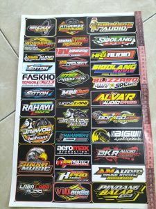 STIKER SOUNDSYSTEM JUMBO UKURAN 31cmX47cm | STIKER PACK ISI 34 | STIKER MURAH 1 LEMBAR