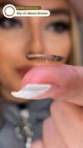 OLALILA Softlens Lil Moon WL-02 Brown Natural Lens 14.5mm By Pinkin Normal & Minus