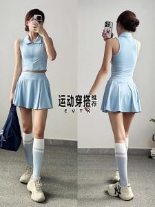 Bộ Đồ Thể Thao Nhanh Khô Cho Phụ Nữ Chơi Tennis Badminton Bao Gồm Áo Polo Và Chân Váy Ngắn