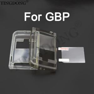Transparent TPU Soft Protective Case Cover for GBP Game Controller Clear Housing Shell with Screen Protector Film