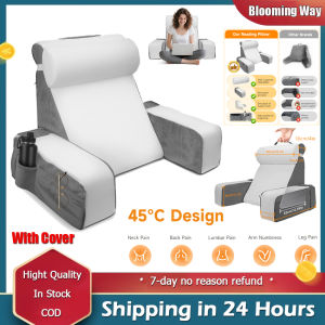 🚚การจัดส่งภายในประเทศ🚚หมอนที่พักที่นอนสำหรับอ่านหนังสือสำหรับผู้ใหญ่-รองรับหลังใหญ่พิเศษพร้อมแขนที่ถอดออกได้กอดหมอนอิงโซฟาการเล่นเกมและดูทีวีปลอกกำมะหยี่ซักได้ (61ซม.)