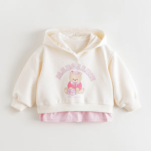 Marc&Janie | Tunic-Style Alphabet and Bear Hoodie Autumn