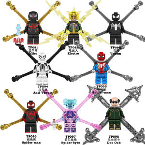 Tp1012 Superhero Spider-man Miles Electric Man Venom Octopus Doctor Building Blocks ตัวเลขของเล่นเด็กประกอบรุ่น
