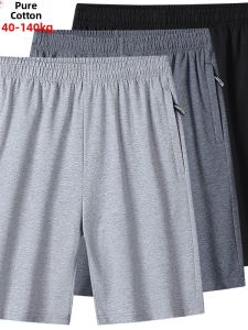 Pure Cotton Summer Thin Short Pants Men Outdoor Wear Loose Sports plus Size Knitted Casual Running Five-Quarter Length Middle Pants