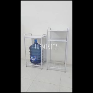 RAK GALON MEJA DISPENSER PUTIH BESI [METALINDO]
