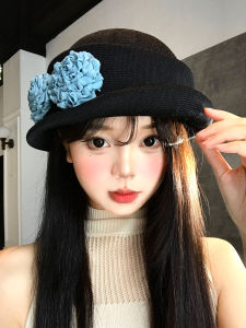 BAOYINFEI | Summer Cool Breathable Small Face French Blue Flower Edging Hat
