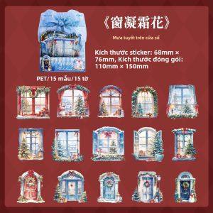 15 Tờ Chủ Đề Giáng Sinh Thú Cưng Dán Thêu Sợi Thủy Tinh Cho Thêu Sợi Thủy Tinh Khung Ảnh Cắt Dán Trang Trí Lễ Hội Quà Tặng Trang Trí Văn Phòng Phẩm Gói