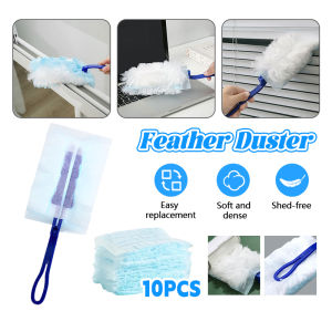 Car Disposable Electrostatic Duster Brushes for Car/Folding Handle Replaceable Brush Head Dust Collector 一次性静电除尘掸