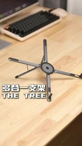 3in1 Aluminum Foldable Magnetic Stand Portable Adjustable Angle Compatible with Phone Tablet Laptop iPhone Samsung iPad MacBook