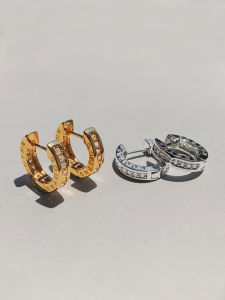 GOOYNN | Unique Golden Silver Circle Earrings