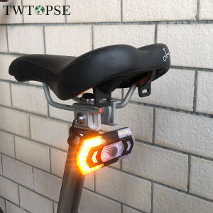 TWTOPSE Remote Control Bicycle Rear Light For Brompton Folding Bike Birdy 3SIXTY P9 K3 Tail Lights Waterproof USB Charging 40 LED with Horn