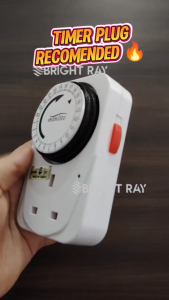 (SIRIM) MINLITE Timer Switch Plug (13A)24Hours Auto OFF Save electric/security Light Indicator Heavy-Duty Capacity 3120W