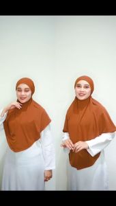 Hijab Bergo Tali Alenna Naya Instan Premium French Khimar Non Cadar Tali Alenna Non Niqob Syari Size M - L Terbaru Kekinian Viral Terbaru 2023