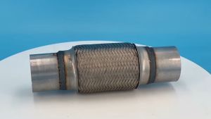 3ชั้น ขนาด 2.5"×6"×10" ข้ออ่อนท่อไอเสีย ใยถัก พร้อมส่งจากไทย