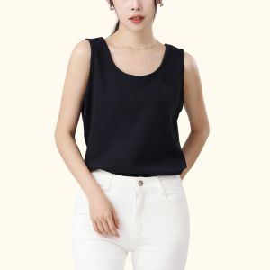 2025 New Womens Loose Sleeveless Base Shirt Camisole Top Inner Wear Tank Top for Outerwear Poly Cotton Blend Fabric