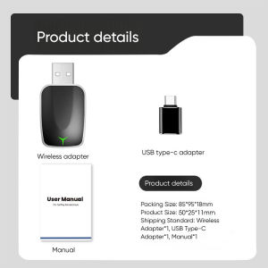 2 in 1 Wired to wireless Carplay Adapter Wireless Android Auto Adapter for Audi Benz Volvo VW Toyota Smart Car Box